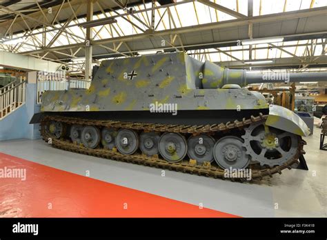 A Jagdtiger Tank At The Bovington Tank Museum In Bovington Stock Photo