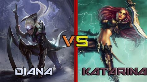 League Of Legends Season 4 Ranked Diana Vs Katarina Mid Youtube