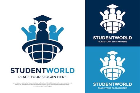 Premium Vector Student World Vector Logo Template