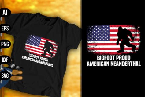 Bigfoot Proud American Neanderthal Graphic By Vecstockdesign