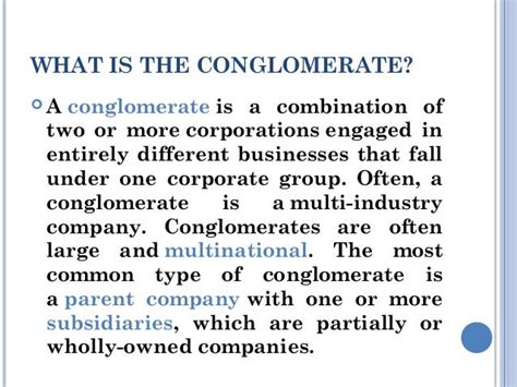 What Is Conglomerate