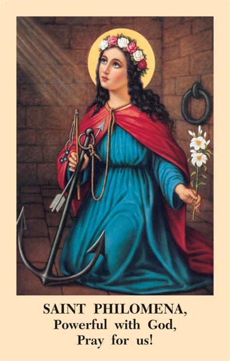 St. Philomena Prayer Card stphilomena saint stphilomenaprayercard ...