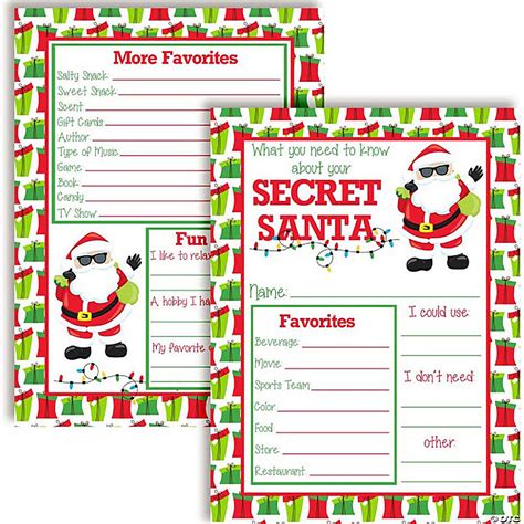 Secret Santa Game 24pc. by AmandaCreation | Oriental Trading