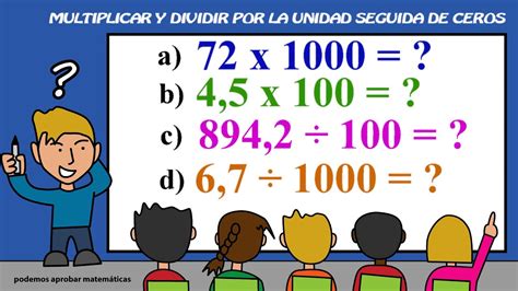 Multiplicar Y Dividir Por La Unidad Seguida De Ceros YouTube