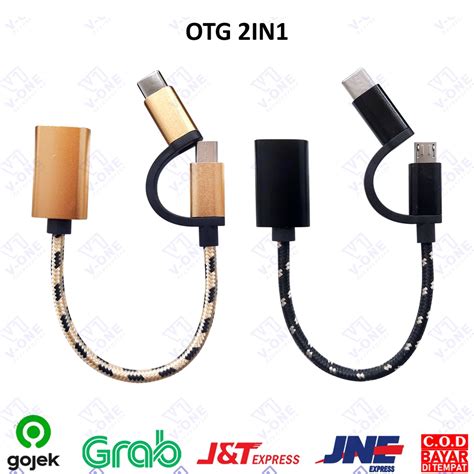 Jual Kabel Otg 2in1 Micro Usb And Type C To Usb 30a Adapter Otg Micro