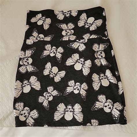 Hot Topic Skirts Hot Topic Butterfly Skull Skirt L Poshmark