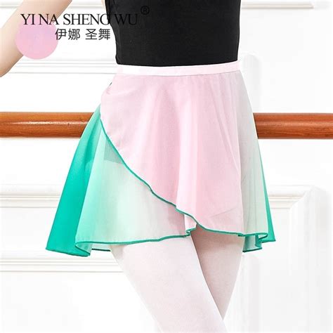 Adult Ballet Dance Tutu Skirt Chiffon Women Girls Gymnastics Wrap Skirt