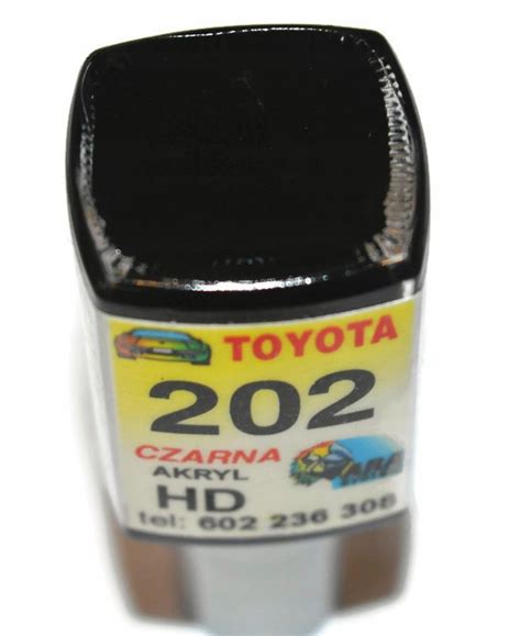 TOYOTA 202 CZARNA LAKIER ZAPRAWKA DO RYS ARA 10 ML 202 za 19 99 zł z