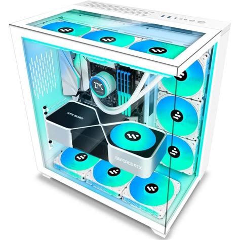 Boitier Pc Tour Atx En Verre Tremp Avec Ventilateurs Argb C