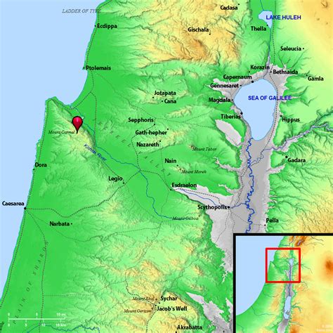 Ancient Israel Map Mount Carmel