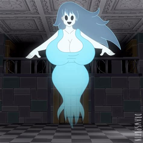 Rule 34 1girls Animated Bouncing Breasts Clothed Clothing Drawsputin Female Ghost Ghost Girl