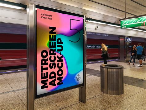 2527 Metro Poster Mockup Free Amazing PSD Mockups File