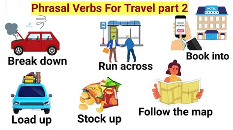 Useful Phrasal Verbs In English For Travel Part 2 Travel Phrases And Vocabulary Youtube