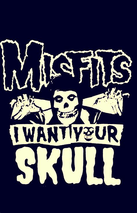 The Misfits I Want Your Skull Punk Poster Misfits Rock Band Posters