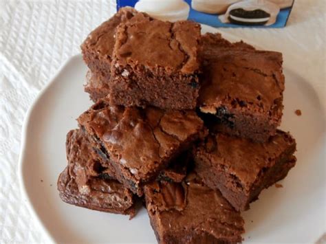 Brownies Au Chocolat Au Lait Et Oreos Blancs Recette Par My Culinary