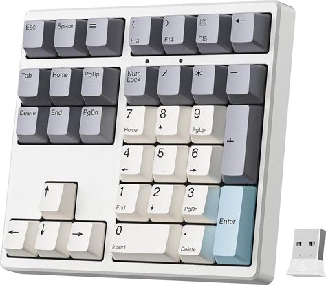 Kisnt Mechanical Number Pad 34 Key Hot Swappable Numpad With Gateron