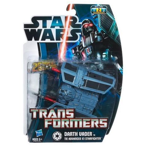 Star Wars Transformers Darth Vader to Tie Advanced X1 Starfighter ...