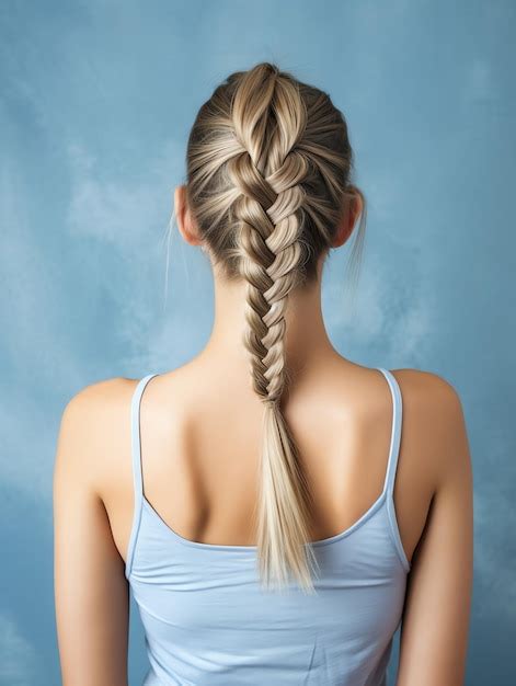 Premium Photo Beautiful French Braid Hair Style