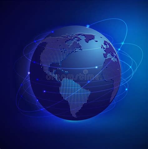 Global Digital Mesh Network Stock Vector Illustration Of Network