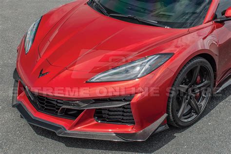 2020 Up Chevrolet Corvette C8 Z06 Carbon Fiber Front Side Canards Dive