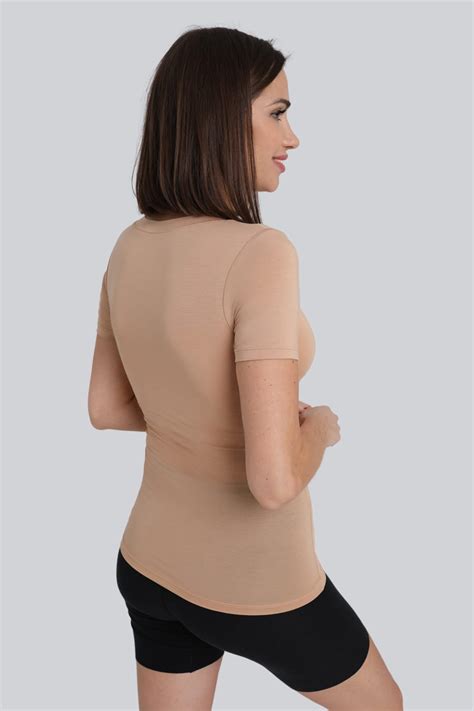 Cielista Niewidoczna Koszulka T Shirt Miss Invisible C Neck Nude Ansin