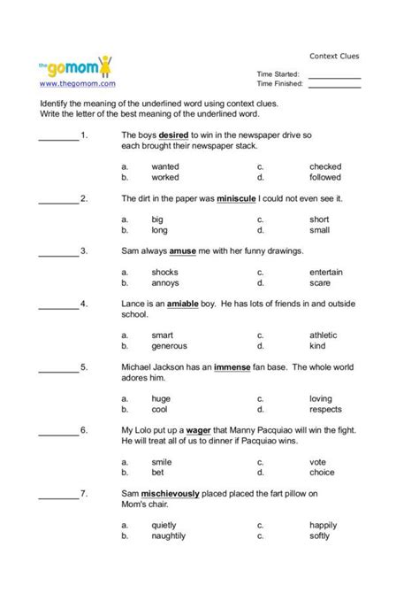 Context Clues Lesson 2nd Grade