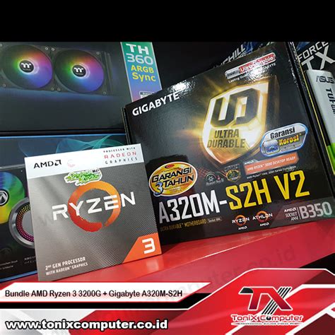 Paket Bundle Amd Ryzen 3 3200g Gigabyte A320m S2h V2 Tonix Computer