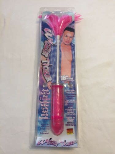 Pink Sex Toy Wiggler Tickler Detachable Penis Dong Feathers 16 Inches