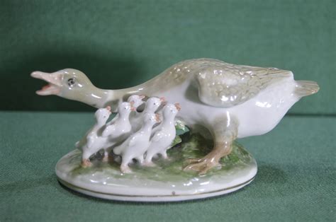 Купить Статуэтка, фигурка фарфоровая "Гусиный переполох". Фарфор ...