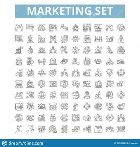 Markensymbole Der Linie Symbole Der Web-Zeichen Vektorgrafik Isolierte