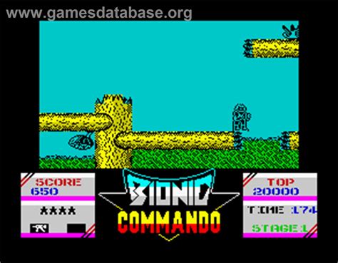 Bionic Commando Sinclair Zx Spectrum Artwork In Game