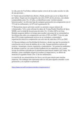 Para Entender A La Generaci N Z Pdf