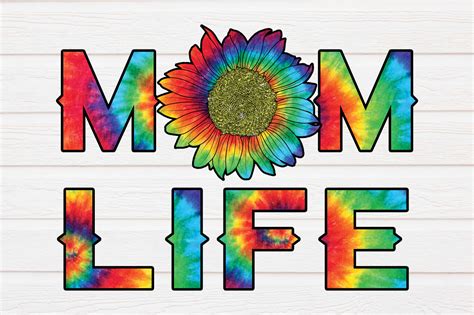 Tie Dye Mom Life Sublimation Graphic By Arinnnnn Design · Creative Fabrica