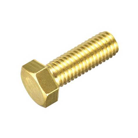 Brass Hex Bolts 1 2 13x1 1 2 1 Pack Fully Thread Grade 4 8 Machine