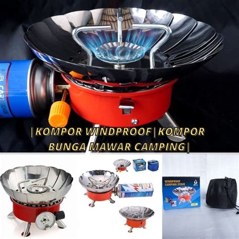 Jual KOMPOR CAMPING GUNUNG BUNGA MAWAR KOMPOR WIND PROOF HIKING GUNUNG