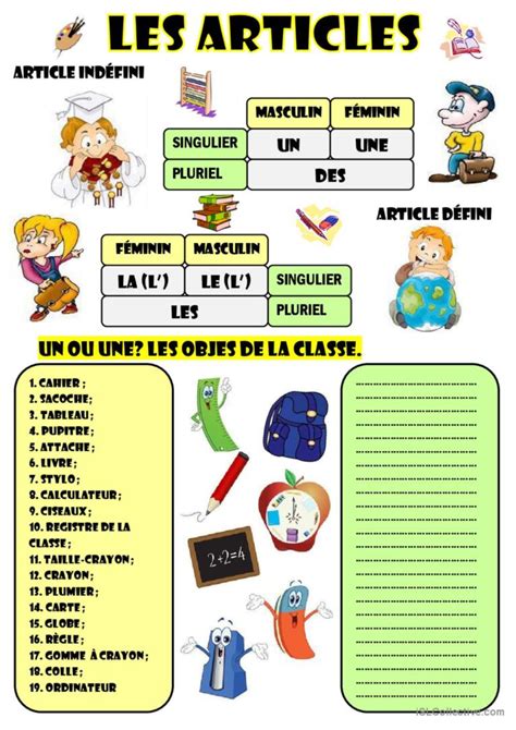 Les articles Français FLE fiches pedagogiques pdf doc