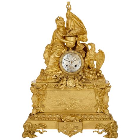 Large Napoleon Iii Gilt Bronze Cartel Clock At 1stdibs