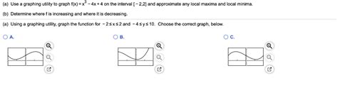 Solved A Use A Graphing Utility To Graph F X X 4x 4 On