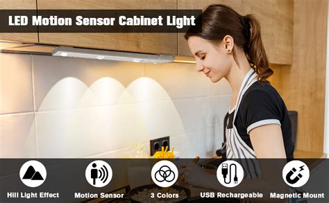 Muezdur Under Cabinet Kitchen Lights Indoor Motion Sensor Lights