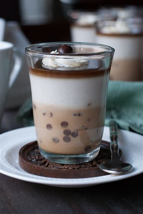 Espresso And Coconut Vanilla Bean Panna Cotta With Salted Espresso