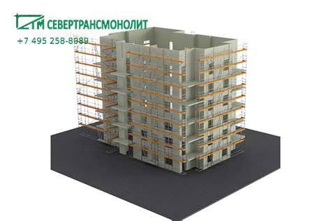 Купить фасадные леса SCAFF SYSTEM в Москве от компании СеверТрансМонолит