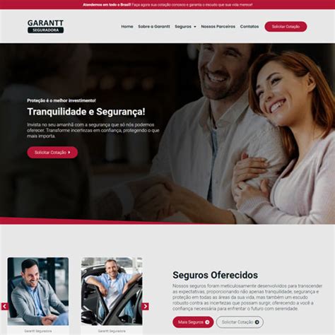 Modelo Site para corretores de seguros autônomos e empresas corretoras