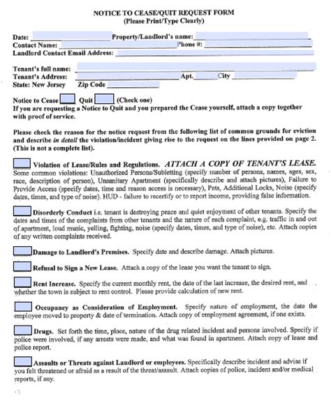 Eviction Notice Nj Template Tutore Org Master Of Documents