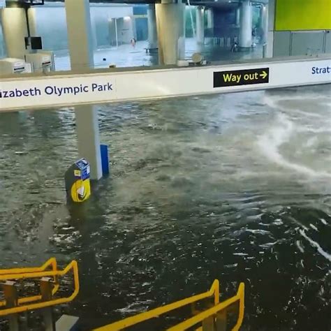 London Subway Stations Turn Into Pools Following Flash Floods