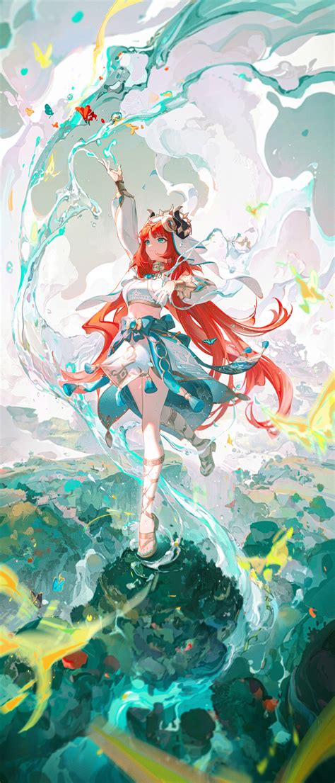 Wallpaper Genshin Impact Artwork Nilou Genshin Impact Redhead