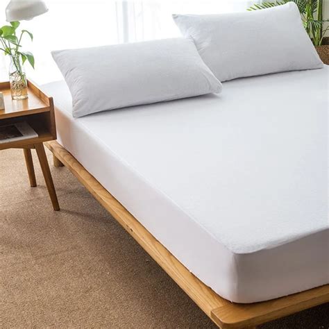 Polyester Fiber 100 Waterproof Mattress Protector Bed Sheet Bug Proof Dust Mite Smooth Mattress