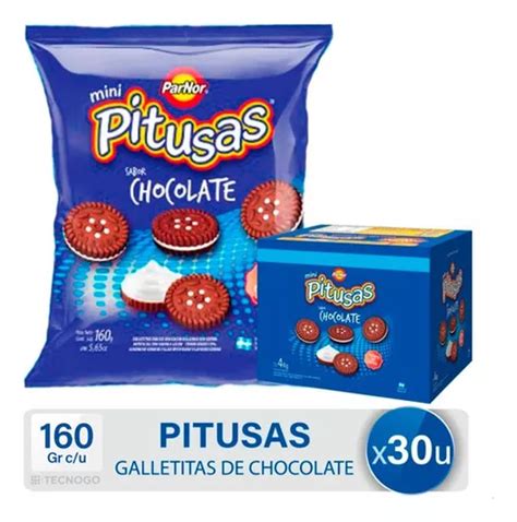 Caja Galletitas Pitusas Chocolate Mini Pack Mejor Precio