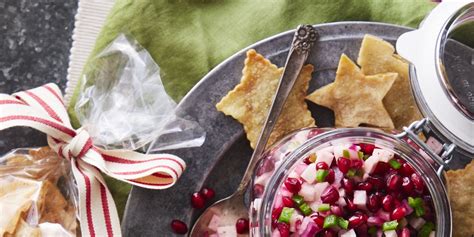 Holiday Salsa With Festive Tortilla Chips