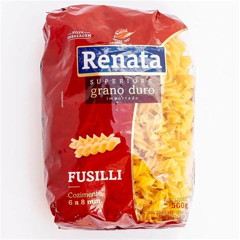 Macarr O Renata Grano Duro S Mola Sem Ovos Super Fusilli G