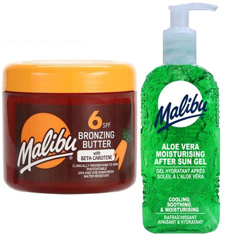 Malibu Przyspieszacz Opalania SPF6 300ml Aloe Żel Po Opalaniu 200ml